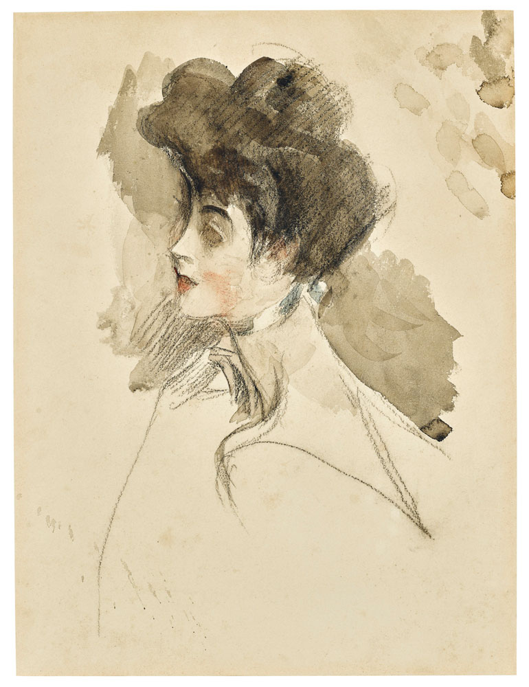 Giovanni Boldini - Head of a woman, looking to the left  