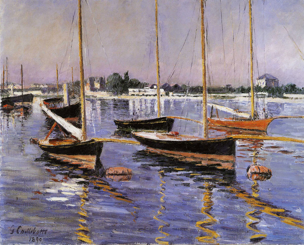 Gustave Caillebotte - Boats on the Seine at Argenteuil