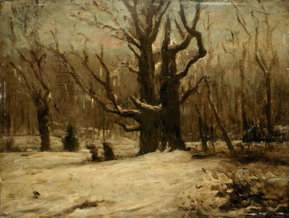 Attributed to Gustave Courbet - Winter Landscape