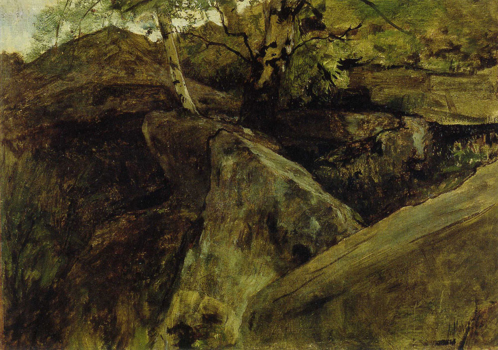 Jacob Maris - Landscape with Rocks, Fontainebleau