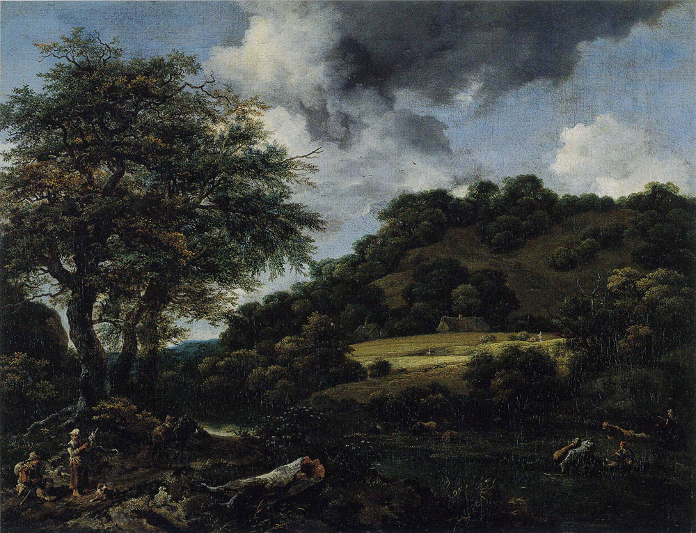 Jacob van Ruisdael - Woody and Hilly Landscape