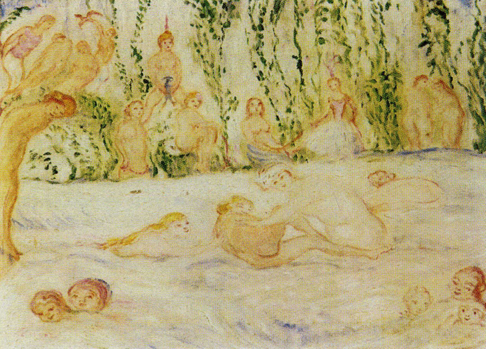 James Ensor - Free-Flowing Waters and Bathing Girls