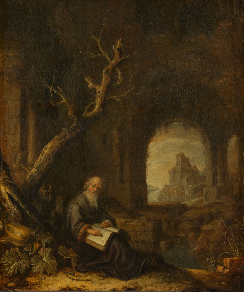 Jan Adriaensz. van Staveren - A Hermit in a Ruin