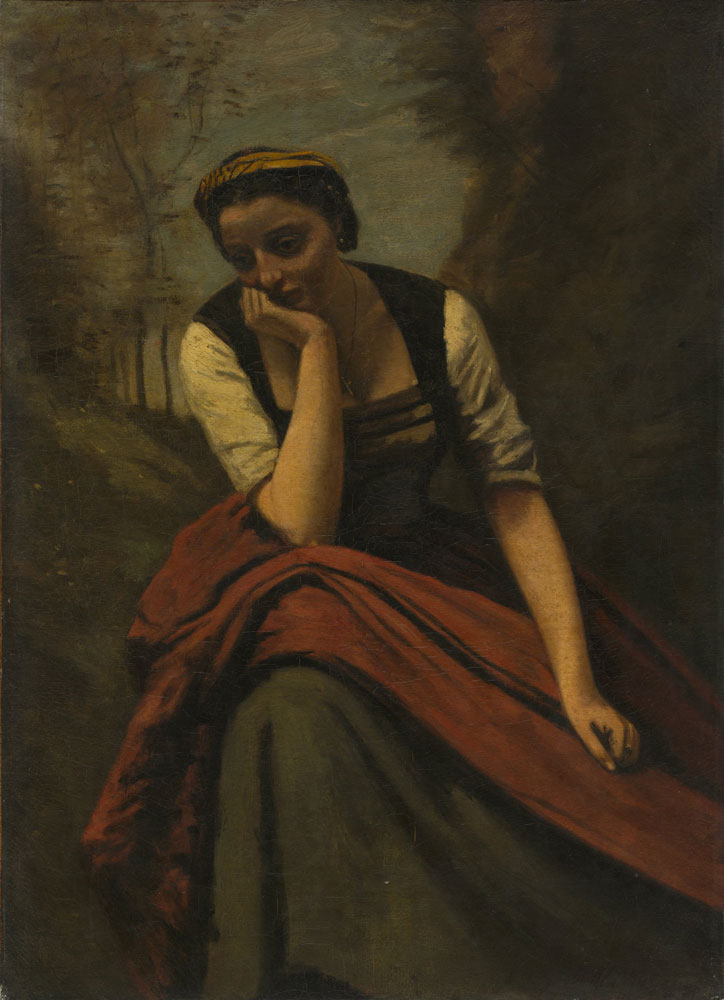 Copy after Jean-Baptiste-Camille Corot - Woman Meditating
