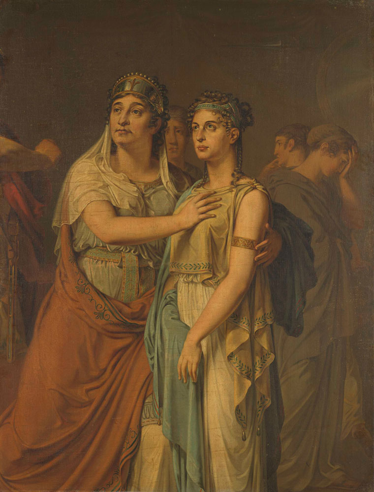 Louis Moritz - The actresses Joanna Cornelia Ziesenis-Wattier (1762-1827) and Geertruida Jacoba Grevelink-Hilverdink (1786-1827) in Iphigenia (1674)