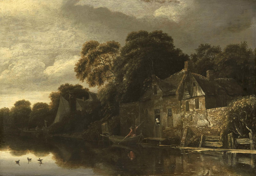 Michiel van Vries - Old Cottage on the Water