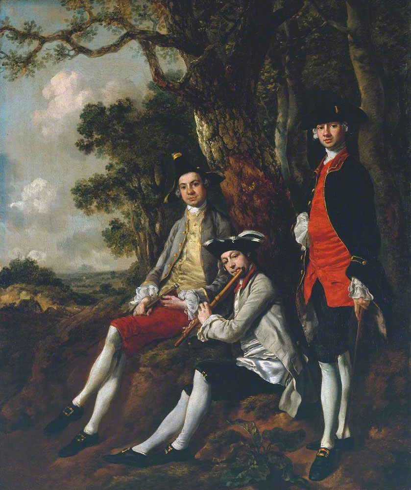 Thomas Gainsborough - Peter Darnell Muilman, Charles Crokatt and William Keable in a Landscape