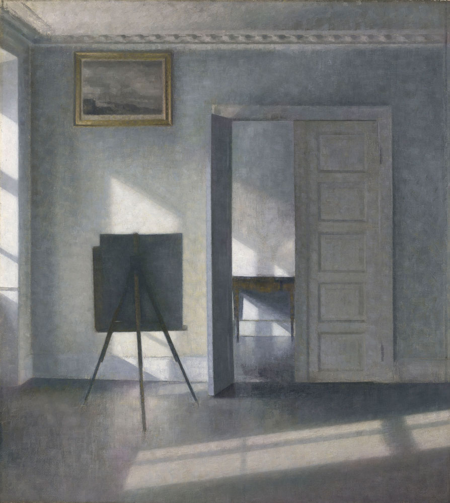 Vilhelm Hammershøi - Interior with an Easel, Bredgade 25  