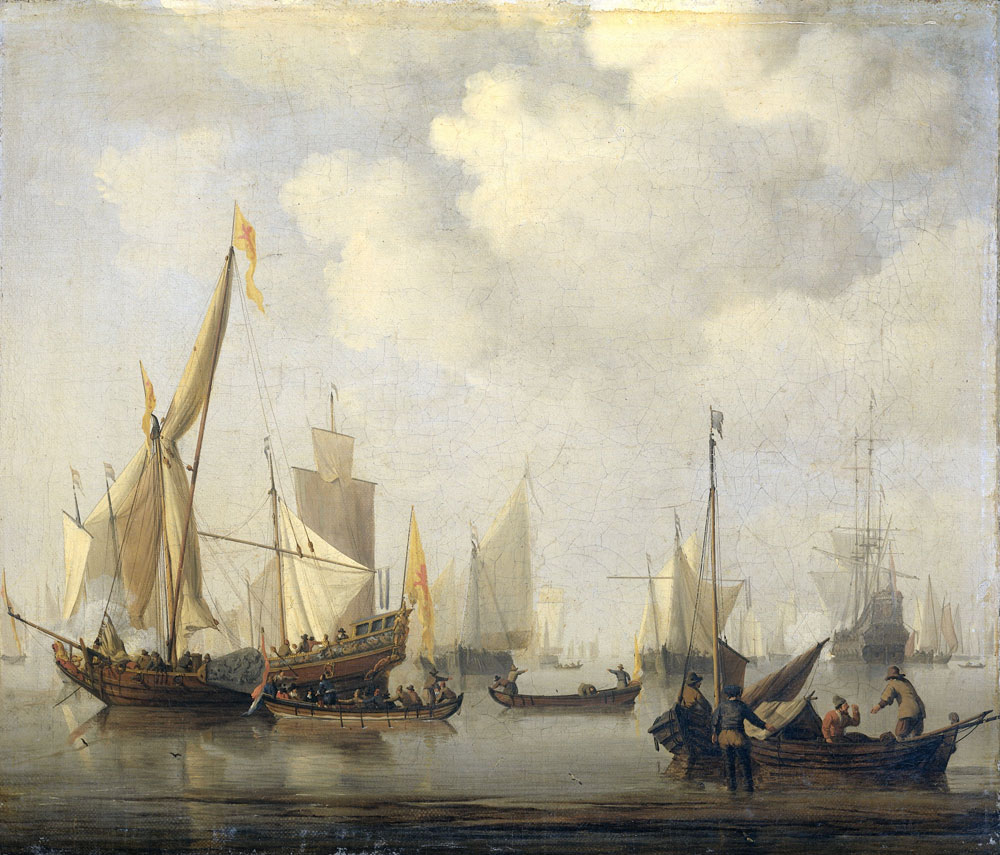 Willem van de Velde the Younger - A Calm at Sea