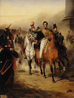 Ary Scheffer The Duke of Orléans Receiving the First Hussar Regiment under the Command of the Duke of Chartres at the Barrière du Trône, 4 August 1830