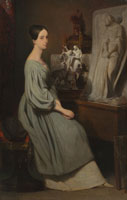 Ary Scheffer Princess Marie d'Orléans in Her Studio