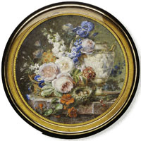 Gerard van Spaendonck Toirtoiseshell Box with Miniature of a Still life with Flowers