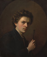 Henri Regnault Self-Portrait with a Maulstick