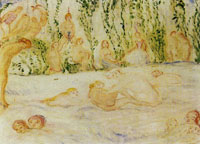 James Ensor Free-Flowing Waters and Bathing Girls