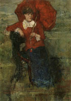 James Ensor Lady with a Red Parasol