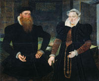 Maerten de Vos Portrait of Gillis Hooftman, Shipowner, and his Wife Margaretha van Nispen (Gilles van Eichelenberg, called Hoffman)