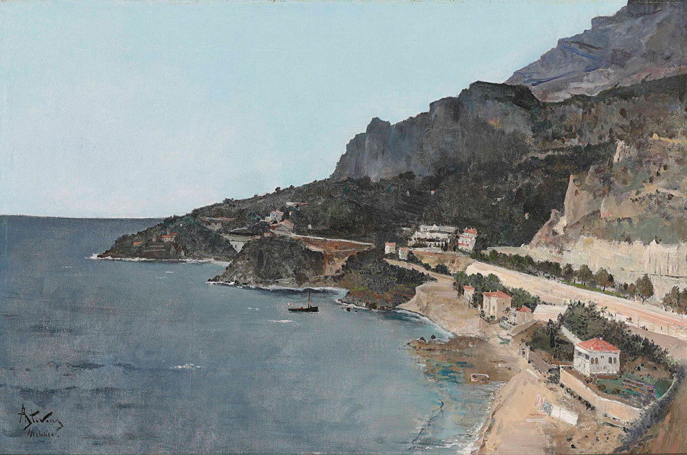 Alfred Stevens - Cap D'ail, Vue prise de Palais du Prince de Monaco