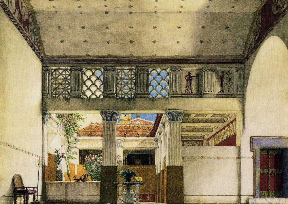 Lawrence Alma-Tadema - Interior of Caius Martius's House