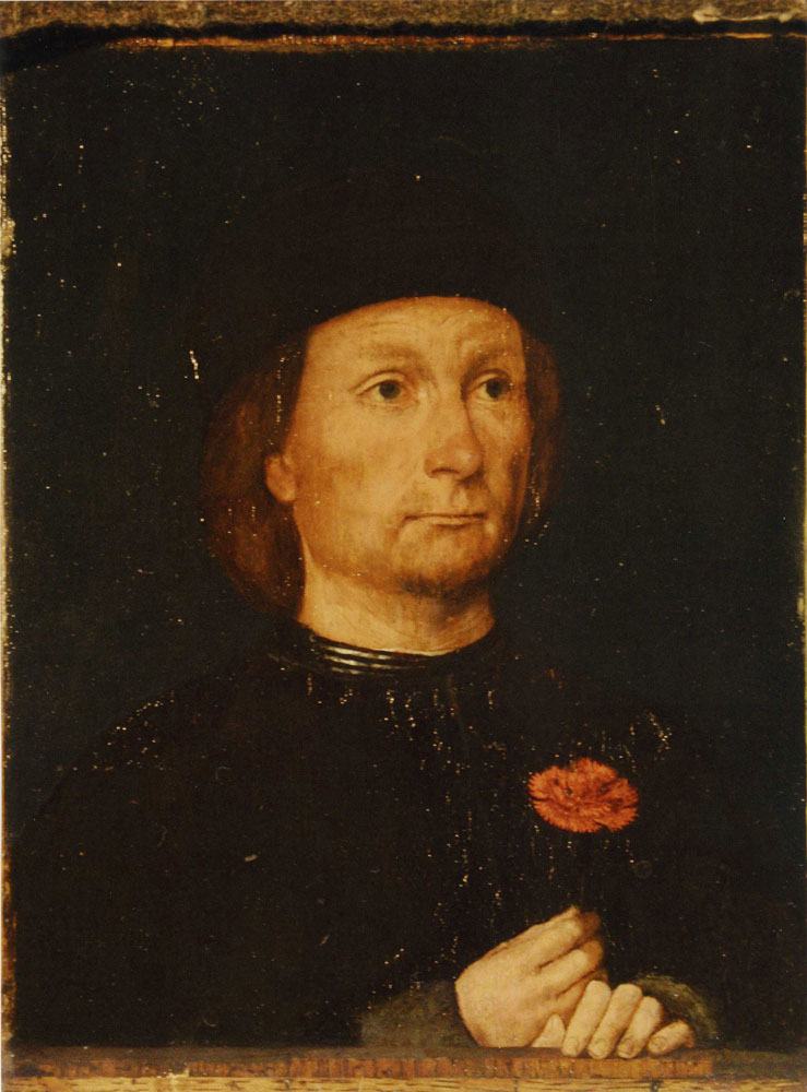 Anonymous Flemish Master - Portrait of a Man with a Pink