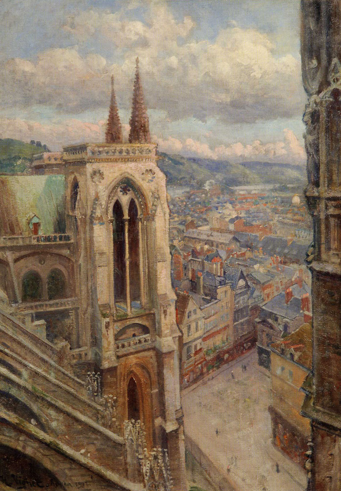 Henri Vignet - View of Rouen from the Roofs of the Cathedral