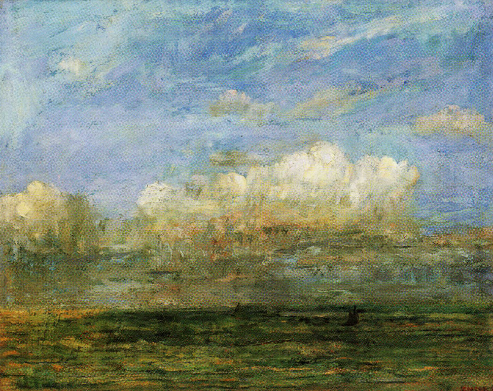 James Ensor - Seascape with White Cloud