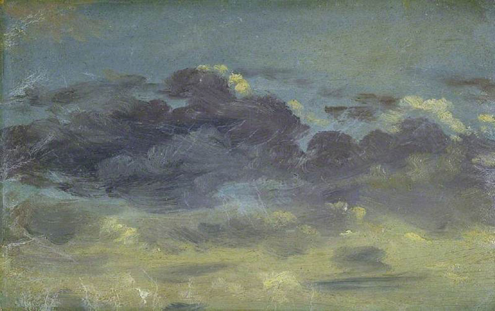 Attributed to John Constable - Sky Study with Mauve Clouds