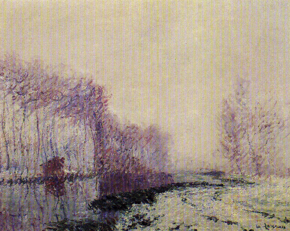 Gustave Loiseau - The Eure River in Winter