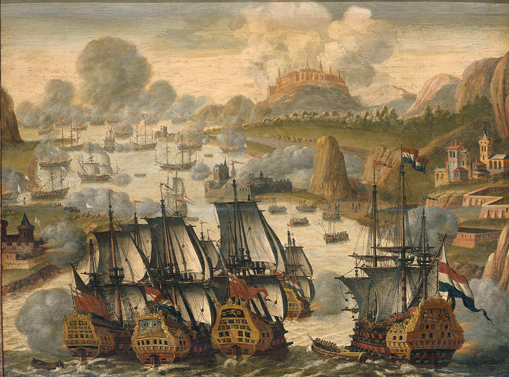 Anonymous - Naval Battle of Vigo Bay, 23 October 1702. Episode from the War of the Spanish Succession