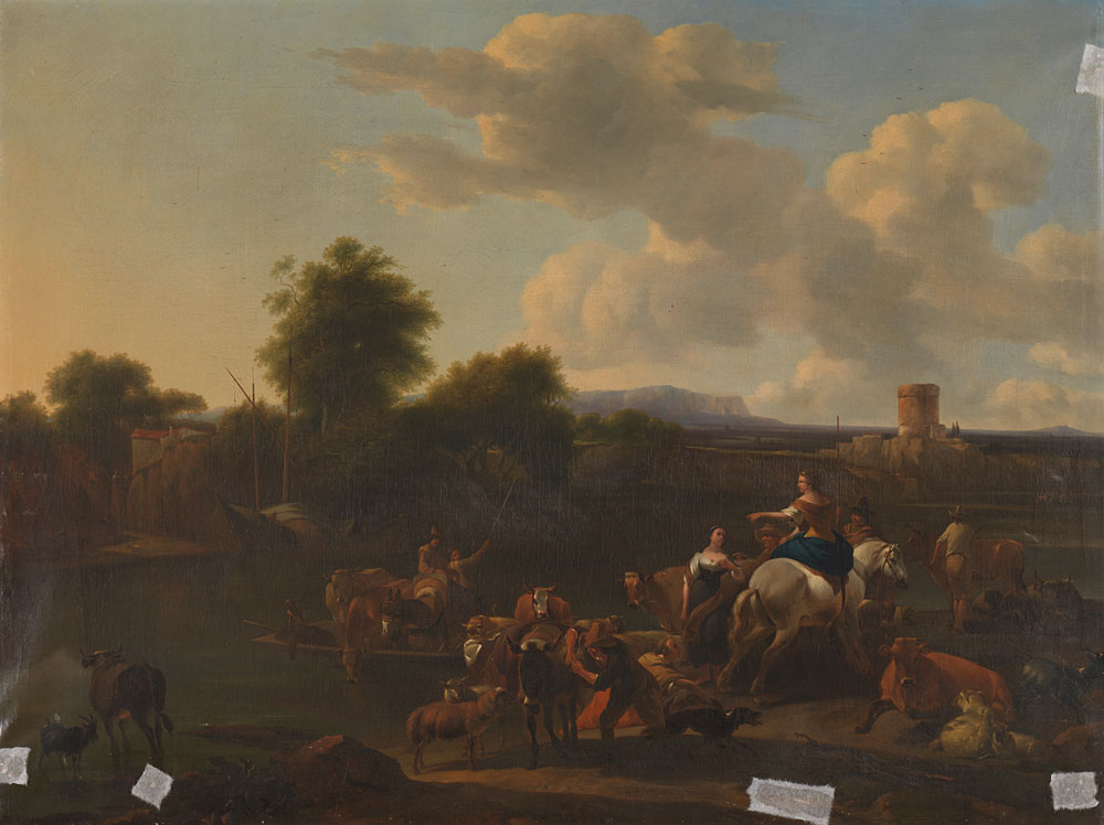 Copy after Nicolaes Pietersz. Berchem - The Cattle Ferry