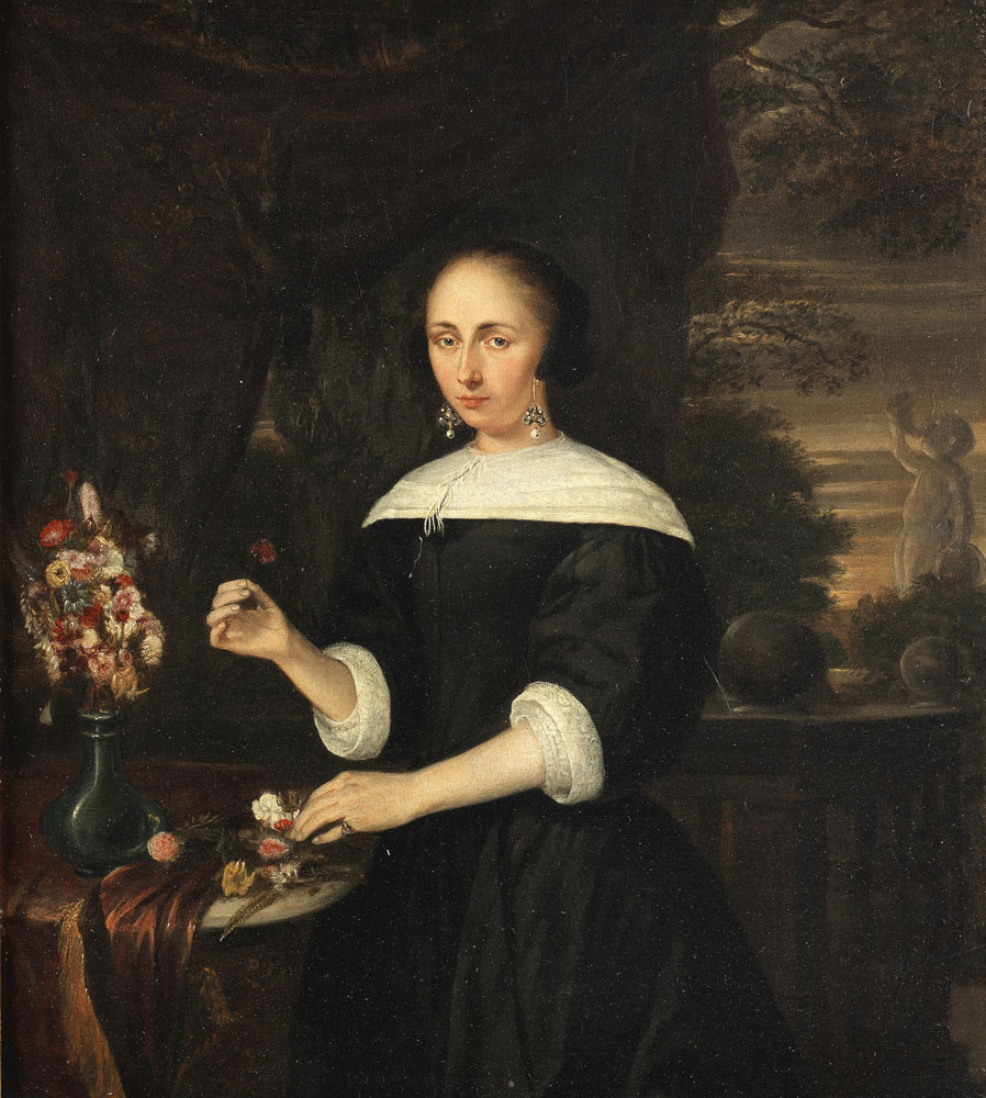 Circle of Nicolaes Maes - Portrait of a lady