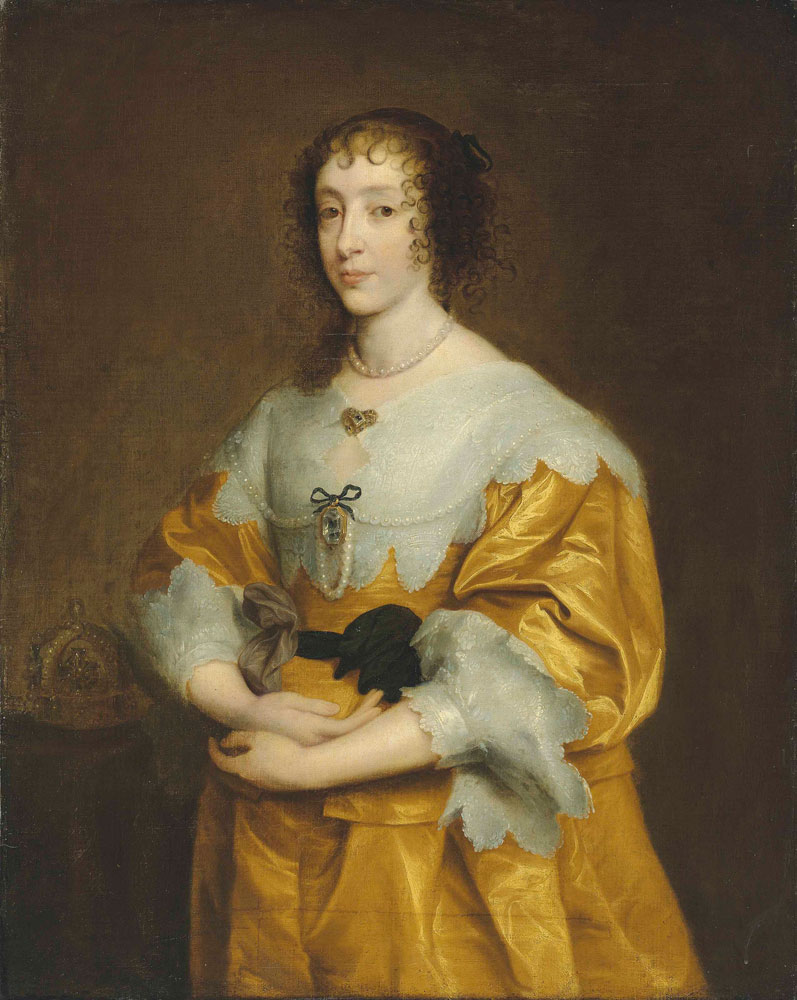 Studio of Anthony van Dyck - Portrait of Queen Henrietta Maria (1609-1669)