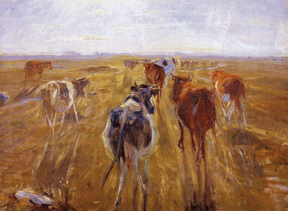 Theodor Philipsen - Long Shadows, Cattle on Saltholm