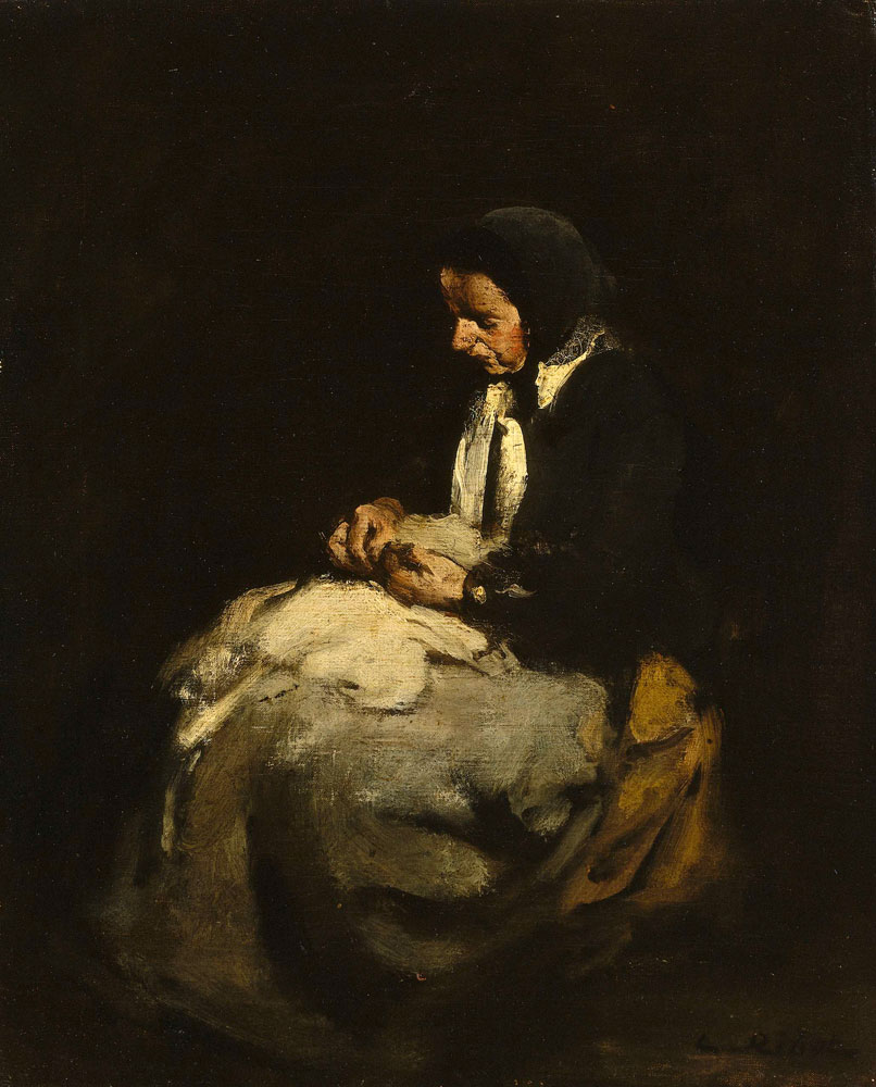 Théodule Augustin Ribot - Woman sewing
