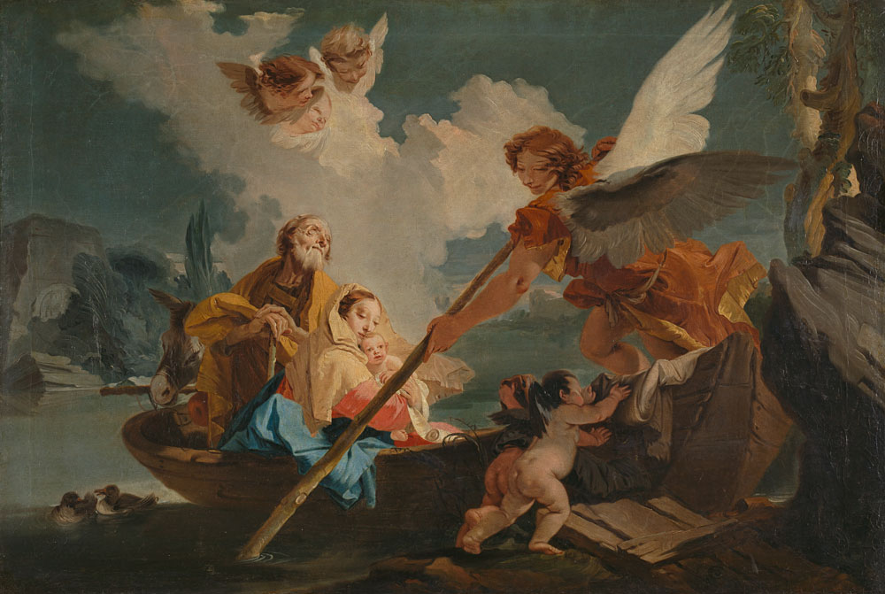 Follower of Giovanni Battista Tiepolo - Flight into Egypt