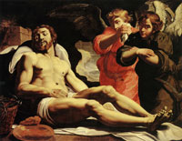 Abraham Janssens The Dead Christ in the Tomb, with Two Angels