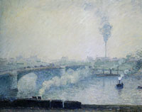 Camille Pissarro Pont Boieldieu, Rouen, Fog Effect