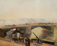 Camille Pissarro Pont Boieldieu, Rouen, Mist Effect