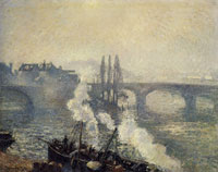 Camille Pissarro Pont Corneille, Rouen, Morning Mist