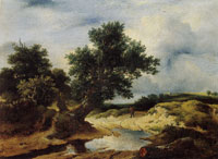 Jacob van Ruisdael Dune Landscape with Oaks and a Pond