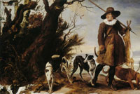 Jan Wildens Winter Landscape with a Hunter