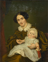 Louis Moritz Mrs. Carp and her young Son