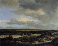 Jacob van Ruisdael View of the Dunes near Bloemendaal with Bleaching Fields