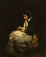 Théodule Augustin Ribot Woman sewing