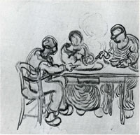 Vincent van Gogh Three Peasants at a Meal