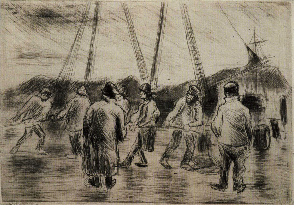 Camille Pissarro - Workers in the Port