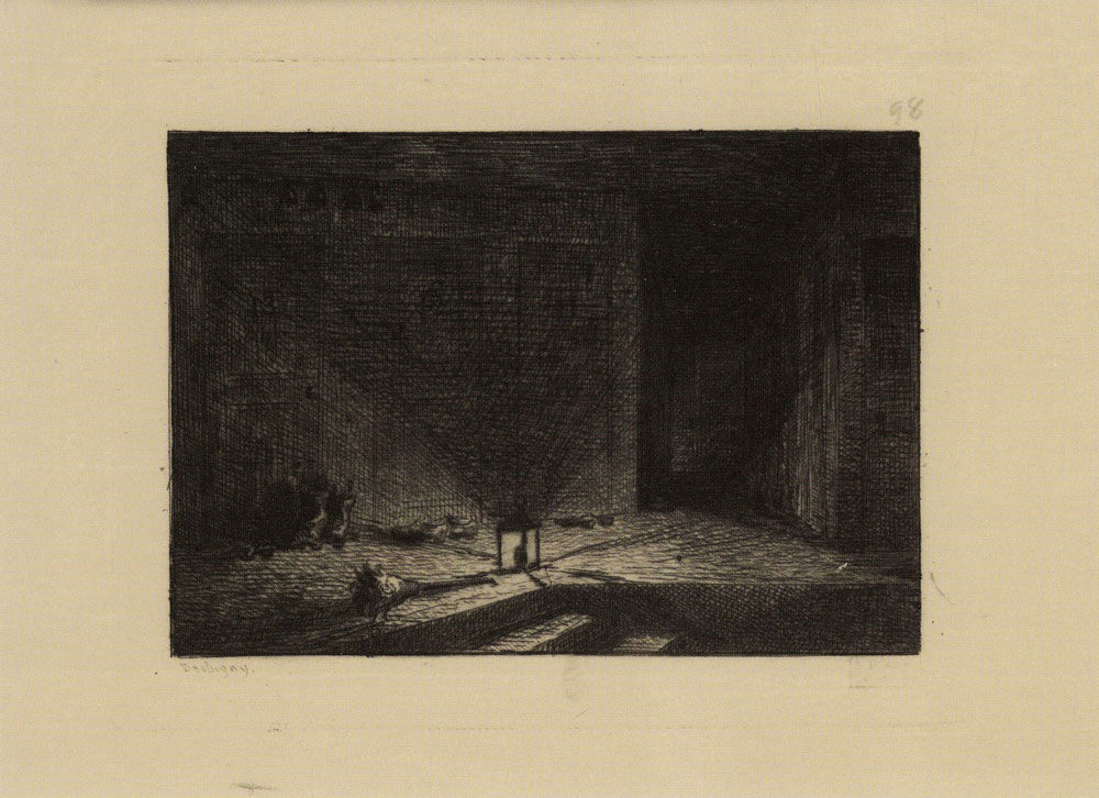 Charles-François Daubigny - Boat Trip, Interior of an Inn (The Corridor of an Inn)