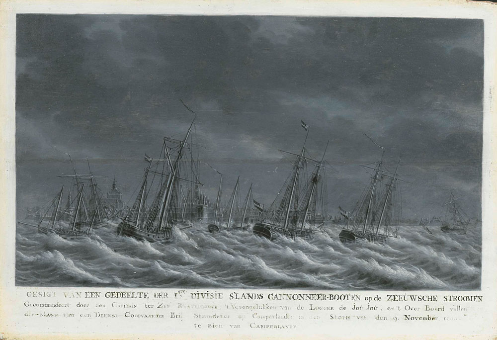 Engel Hoogerheyden - The Batavian Fleet off Veere, 1800