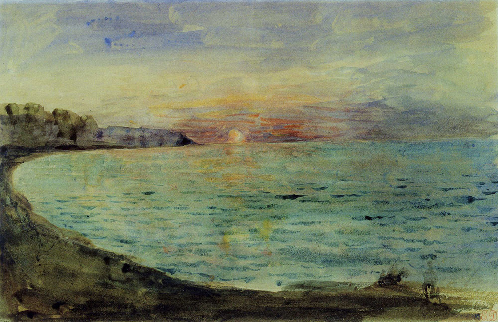 Eugène Delacroix - Cliffs near Dieppe