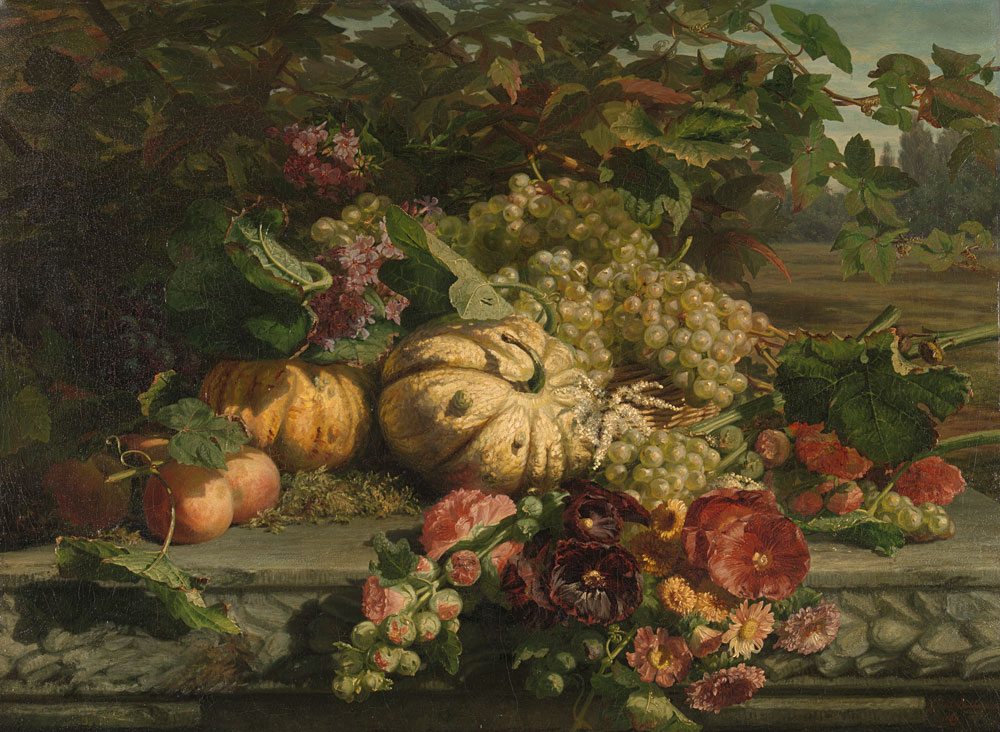 Gerardina Jacoba van de Sande Bakhuyzen - Still Life with Flowers and Fruit