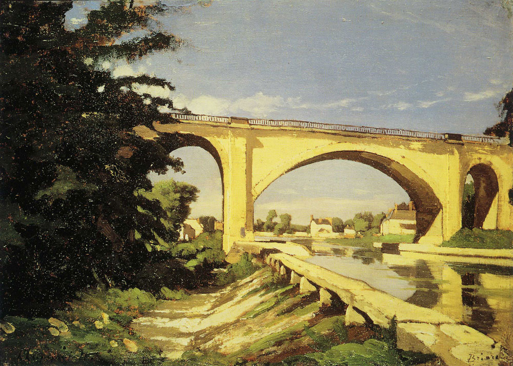Henri-Joseph Harpignies - The Railroad Bridge Across the Briare Canal